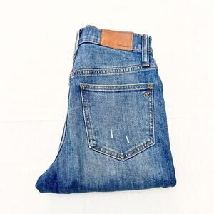 Madewell The Perfect Vintage Crop Jean Denim Raw Hem Zip Fly Size 23